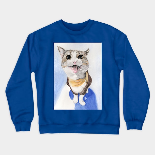 Hey! Crewneck Sweatshirt by AlieBlackArt